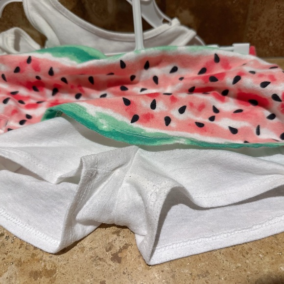 1 Colorful Kids Sleeveless Dress and 1 Watermelon theme 2 pieces outfit - Picture 10 of 10